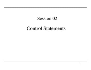 control statement | PPT