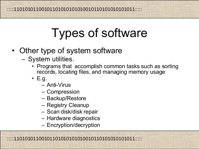 types of computer software