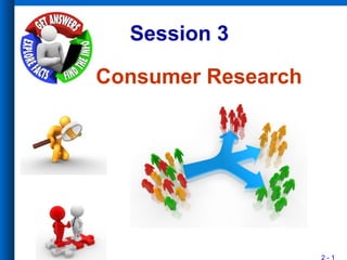 2 - 1
Session 3
Consumer Research
 