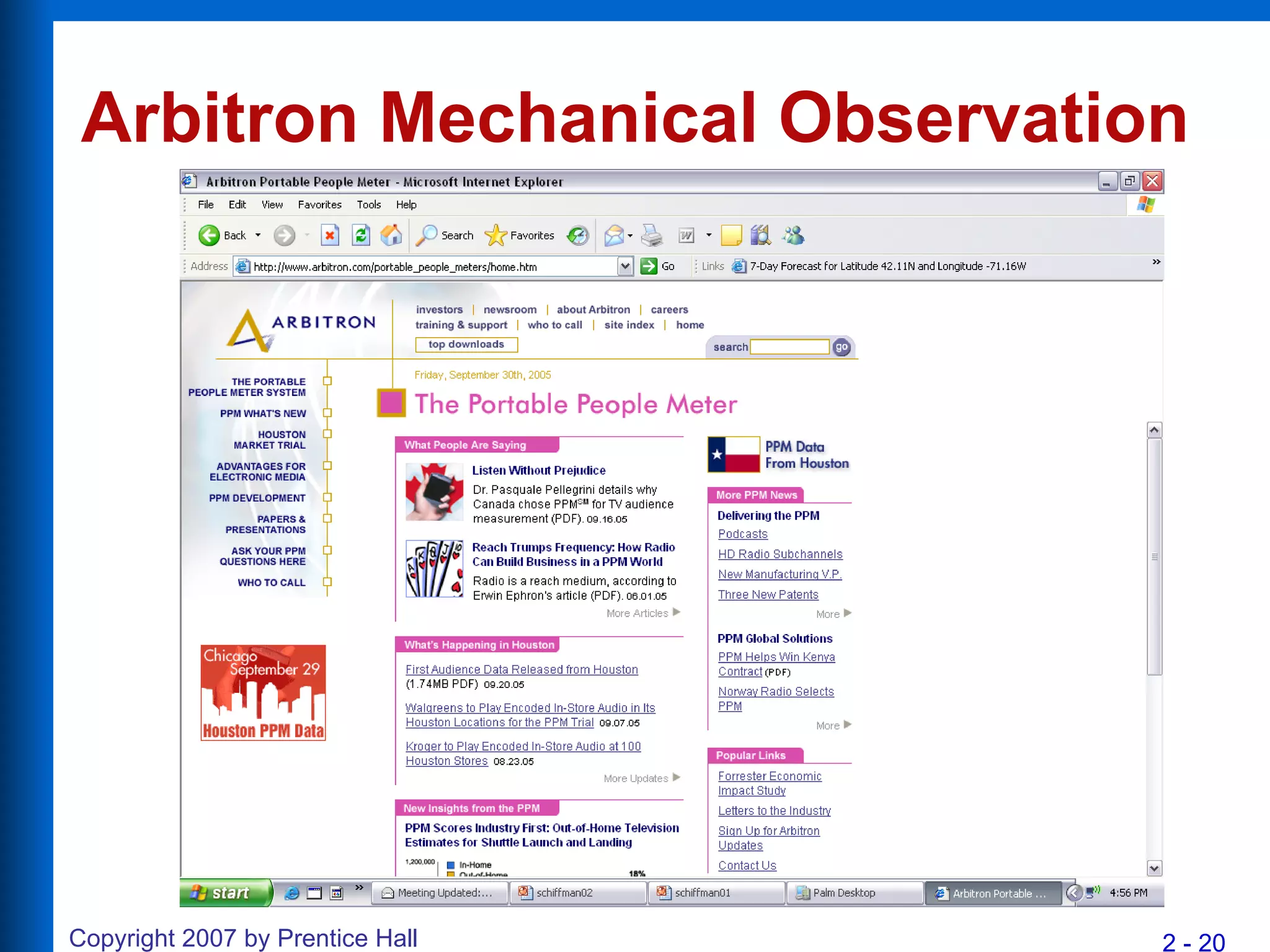 Arbitron Mechanical Observation 