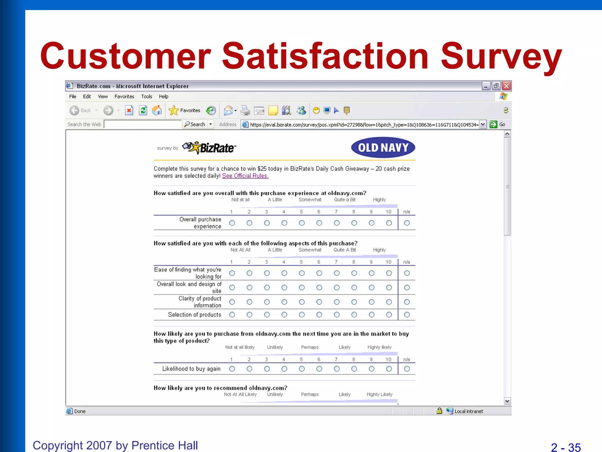 Customer Satisfaction Survey 