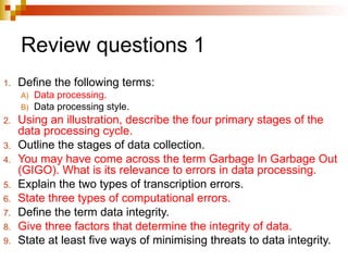 Chapter 2 Data Processig Chapter 2 data processing( computer form 3).ppt