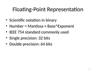 Comprehensive Guide to Data Representation in Computer Architecture | PPTX
