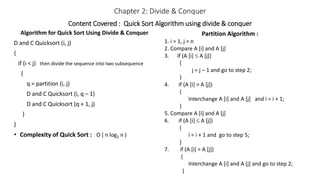 Chapter 2 divide & conquer | PPT