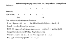 Chapter 2 divide & conquer | PPT