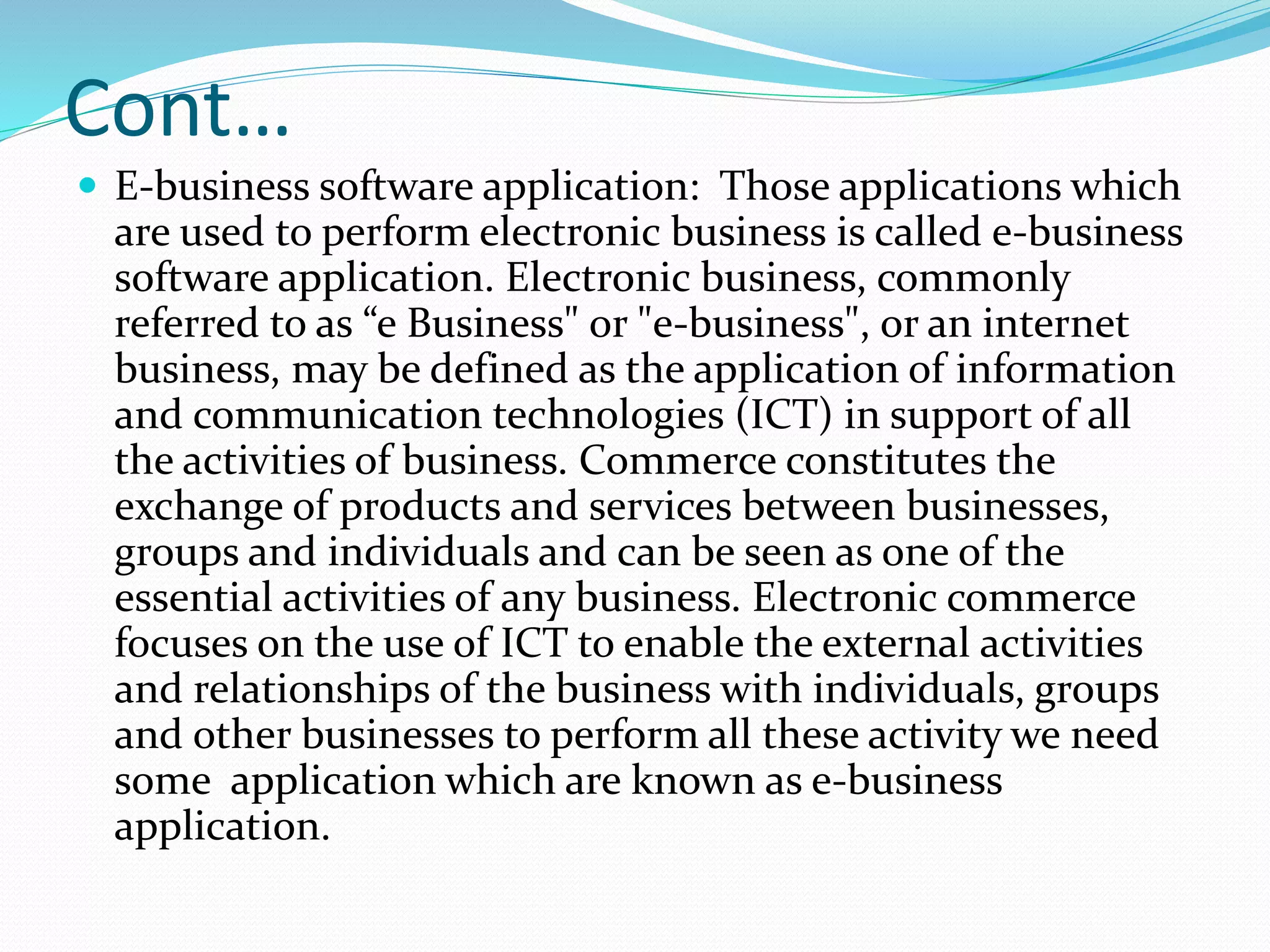 E business technology | PPTX