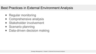 Chapter 2: External Environment Analysis - Strategic Management | PPTX