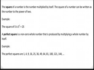 Chapter 2 Squares, Square roots, Cubes and Cube roots | PPTX