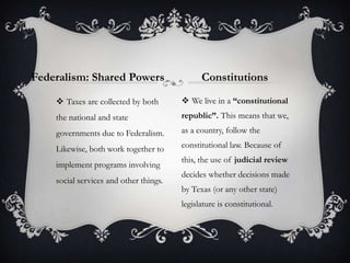 Chapter 2 federalism and the texas constitution | PPT