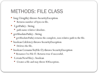 Chapter 2 File I O in Java.pptx for computer science | PPTX