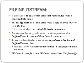 Chapter 2 File I O in Java.pptx for computer science | PPTX