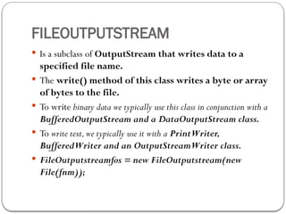 Chapter 2 File I O in Java.pptx for computer science | PPTX