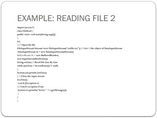 Chapter 2 File I O in Java.pptx for computer science | PPTX