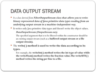 Chapter 2 File I O in Java.pptx for computer science | PPTX