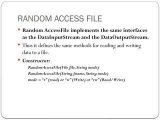 Chapter 2 File I O in Java.pptx for computer science | PPTX