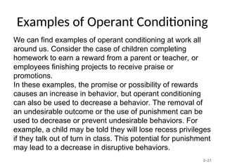 Operant Conditioned Example Workforce Management Chapter 2 Foundations of Individual Behavior (revised).ppt