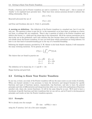 Z 1/2
−1/2
e−2πint/T
f(t) dt
 