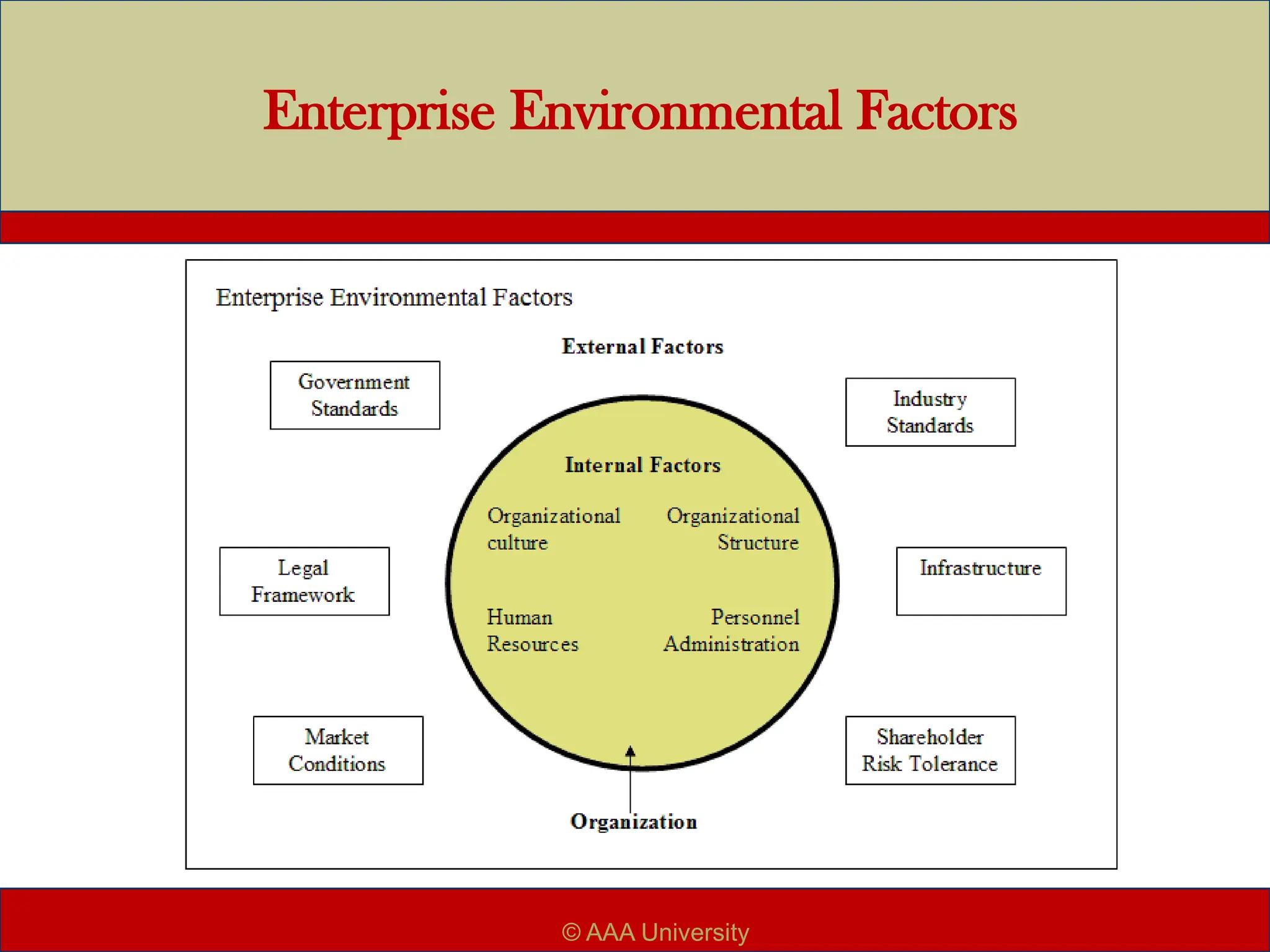 Enterprise Environmental Factors
© AAA University
 