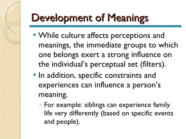 Chapter 2: Family Meanings & Messages | PPT | Parenting Babies and ...