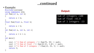 …continued
• Example:
Output:
 
