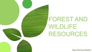 Chapter 2 geography forest and wildlife | PPTX