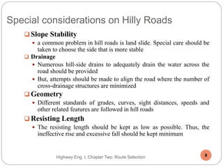Chapter 2 highway route surveys and locationaa | PPT