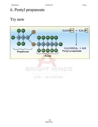 22
ii. Pentyl propanoate
Try now
Bright Minds 016-6412016 Thuran
Bright Minds
 