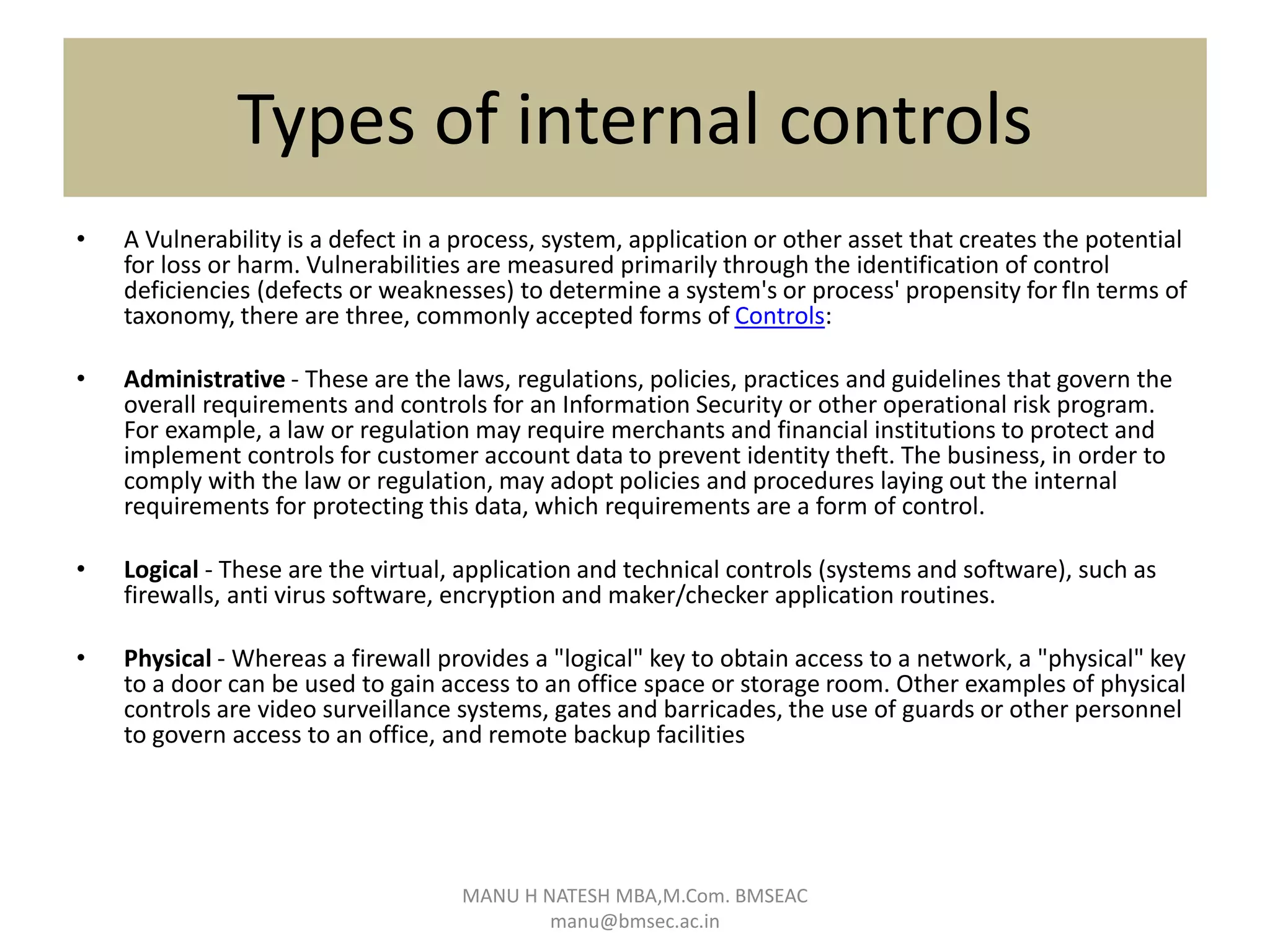Chapter 2 internal control | PPTX