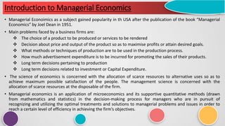 Introduction to managerial economics | PPTX