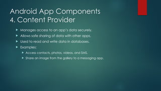 Comprehensive Introduction to Android Platform Architecture and ...