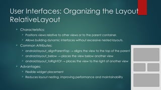 Android User Interface Relativelayout Comprehensive Introduction to Android Platform Architecture and ...