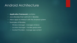 Comprehensive Overview of Android Platform Architecture and App ...