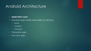 Comprehensive Overview of Android Platform Architecture and App ...