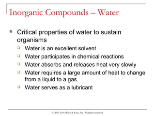 Inorganic Compounds Water Chapter 2 introductory chemistry | PPT