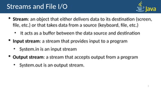 chapter 2(IO and stream)/chapter 2, IO and stream | PPTX | Programming ...