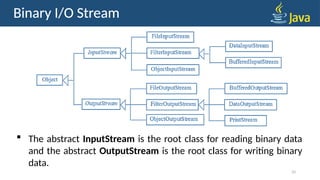 chapter 2(IO and stream)/chapter 2, IO and stream | PPTX