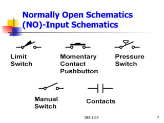 Normally Open Schematics (NO)-Input Schematics 
