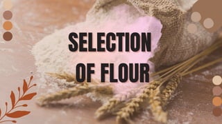 SELECTION
SELECTION
OF FLOUR
OF FLOUR
 