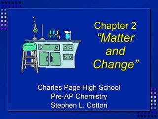 Chapter 2 “Matter and Change” ,[object Object],[object Object],[object Object]