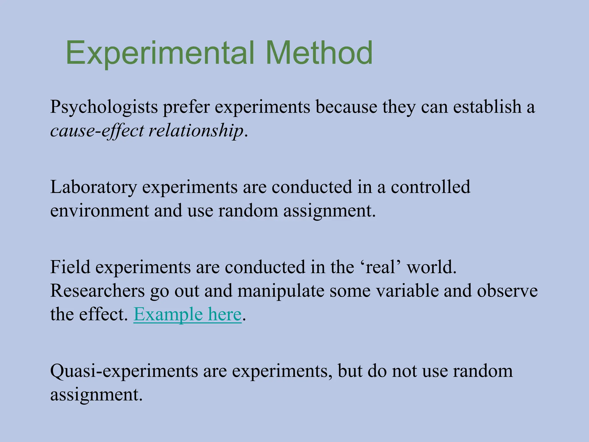 Methodology in Psychology for A-Level Classes | PPT