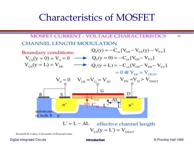 Digital Integrated Circuits 22 Gradual Channel Approximation Linear