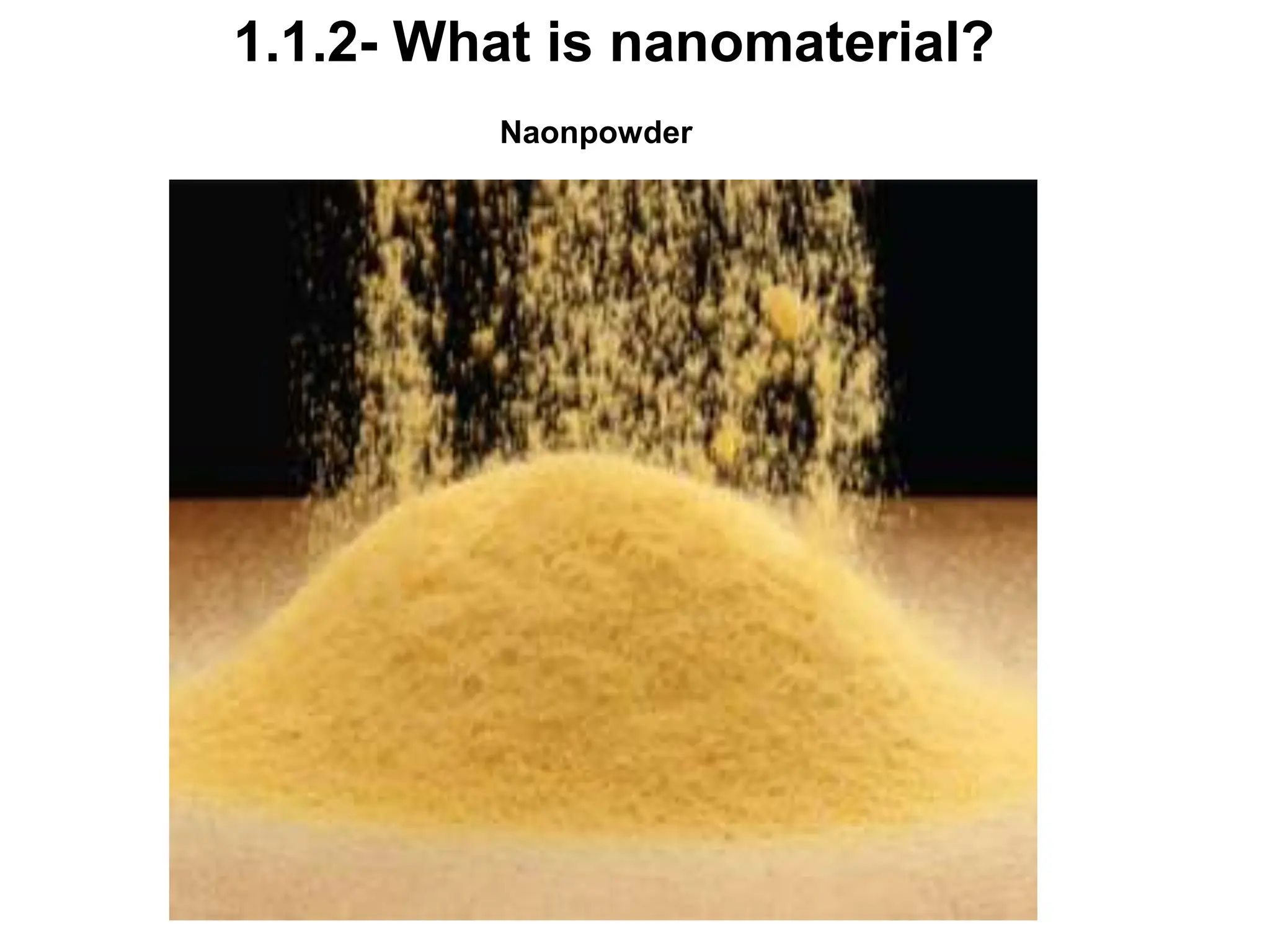 1.1.2- What is nanomaterial?
Naonpowder
 