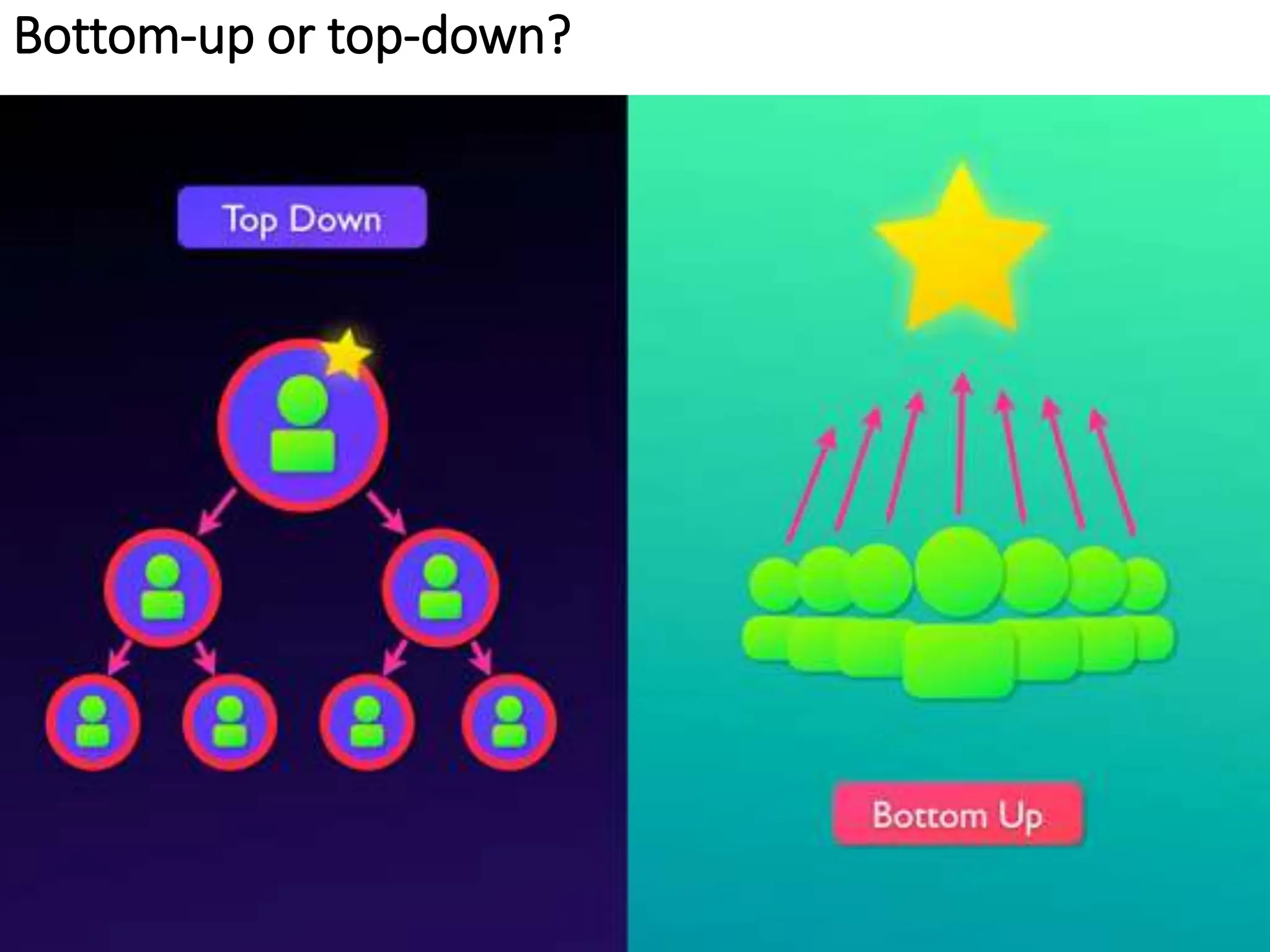 Bottom-up or top-down?
 