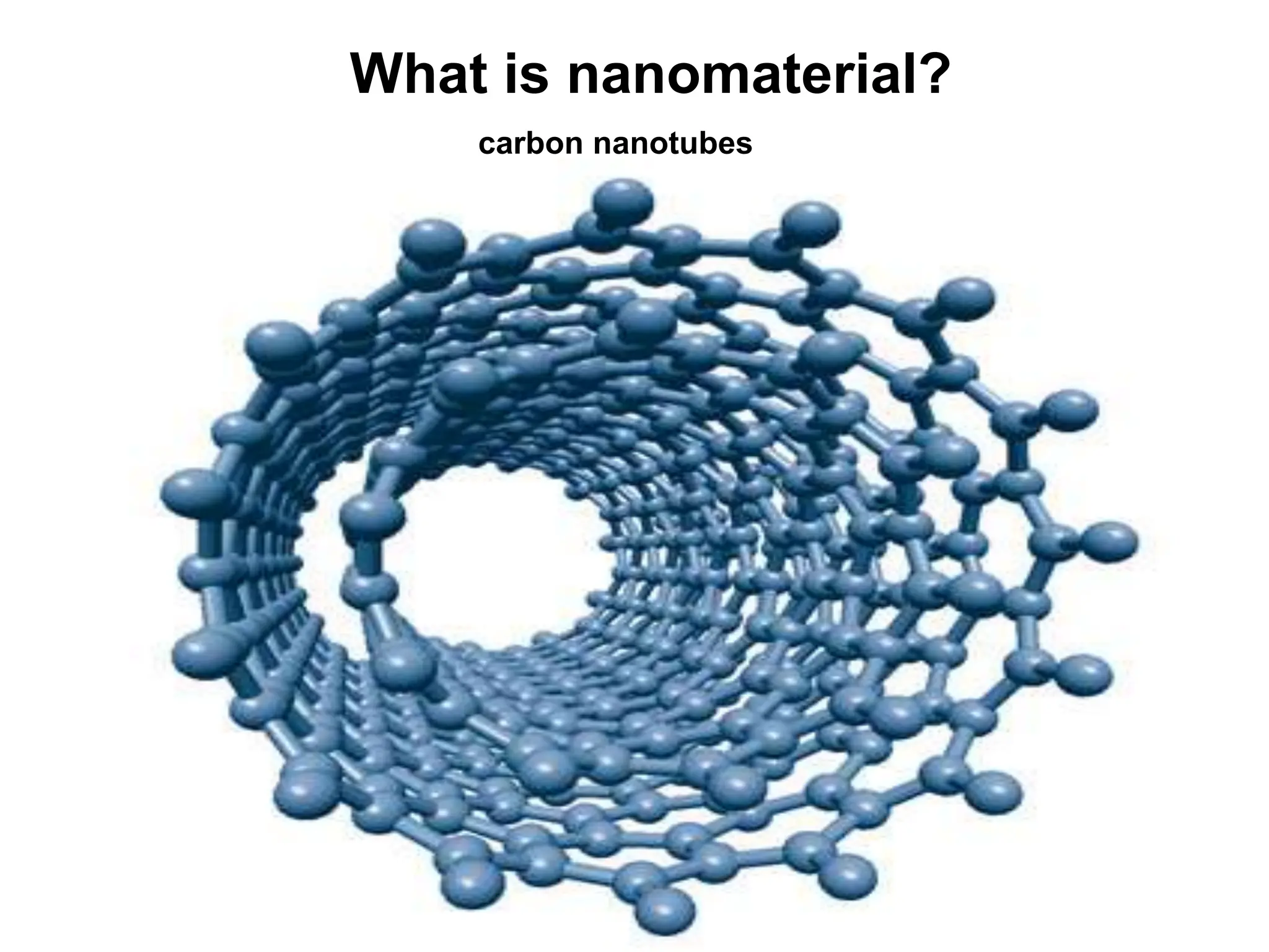 What is nanomaterial?
carbon nanotubes
 