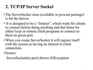 Comprehensive Guide to Networking and Socket Programming in Java | PDF