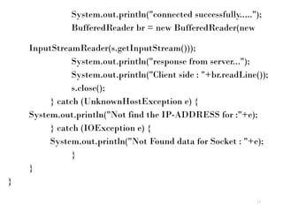 Comprehensive Guide to Networking and Socket Programming in Java | PDF