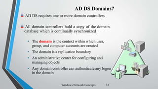 Domain Controller Computer Symbol Chapter_2_Network_Operating_System_NOS_and_Windows_Network_Concepts.pptx