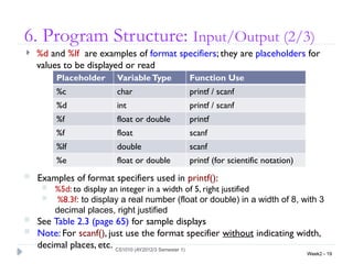 Overview of C Programming (CSE115/CS1010) | PPTX