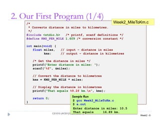 Overview of C Programming (CSE115/CS1010) | PPTX
