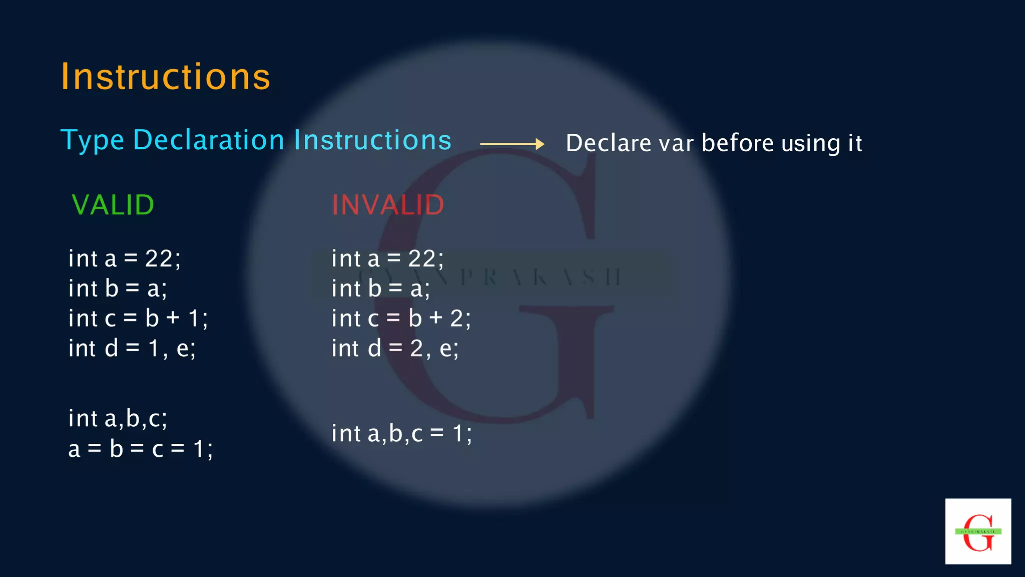 Chapter 2 - Instructions & Operators | PPT